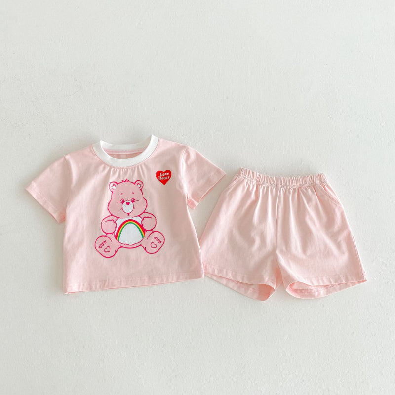 【BABY&KID】夏新作 ハートくまセットアップSK091213