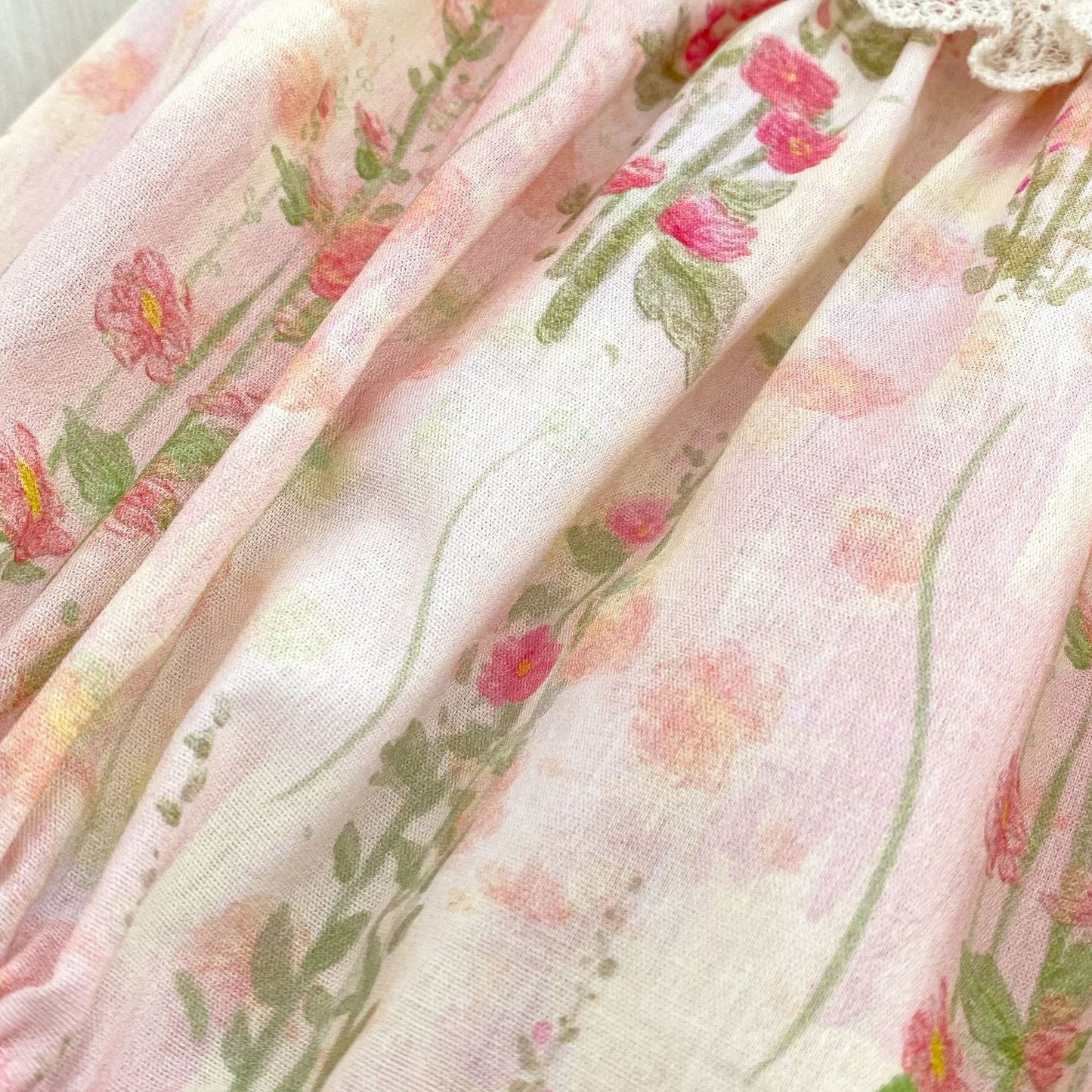 【姉妹服】夏新作 レース小花柄ロンパース、ワンピースSK081617