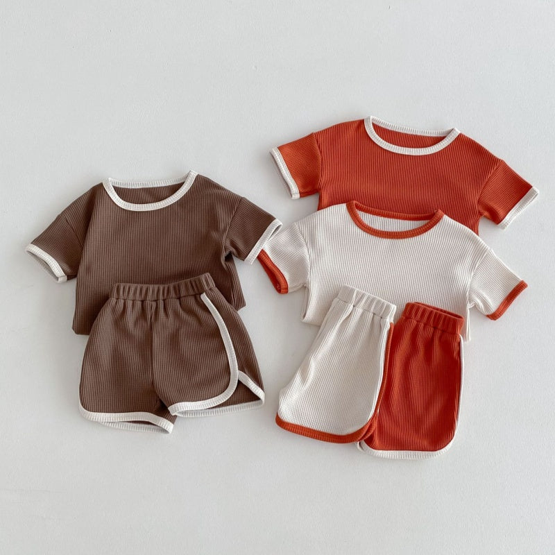 【BABY】夏新作 カラー切り替えセットアップSK070221