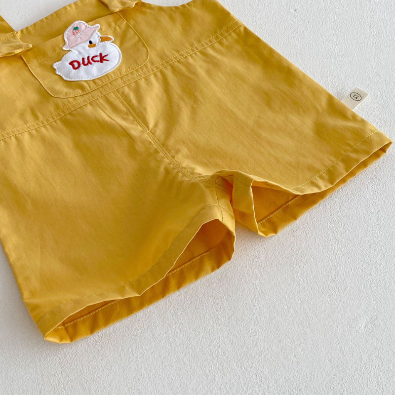 【BABY&KID】夏新作 アヒルブルーチェックロンパース、ワンピース、ベスト、Tシャツ、オーバーオールSK070515