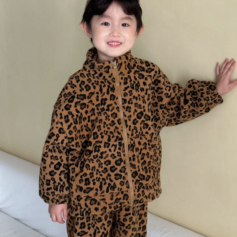 【BABY&KID】冬新作 レオパードフリースアウターSK102030