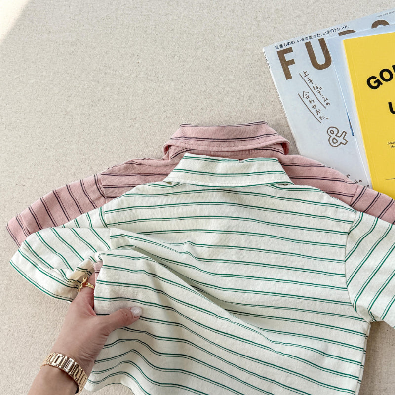 【BABY&KID】夏新作 ボーダー半袖TシャツSK010218