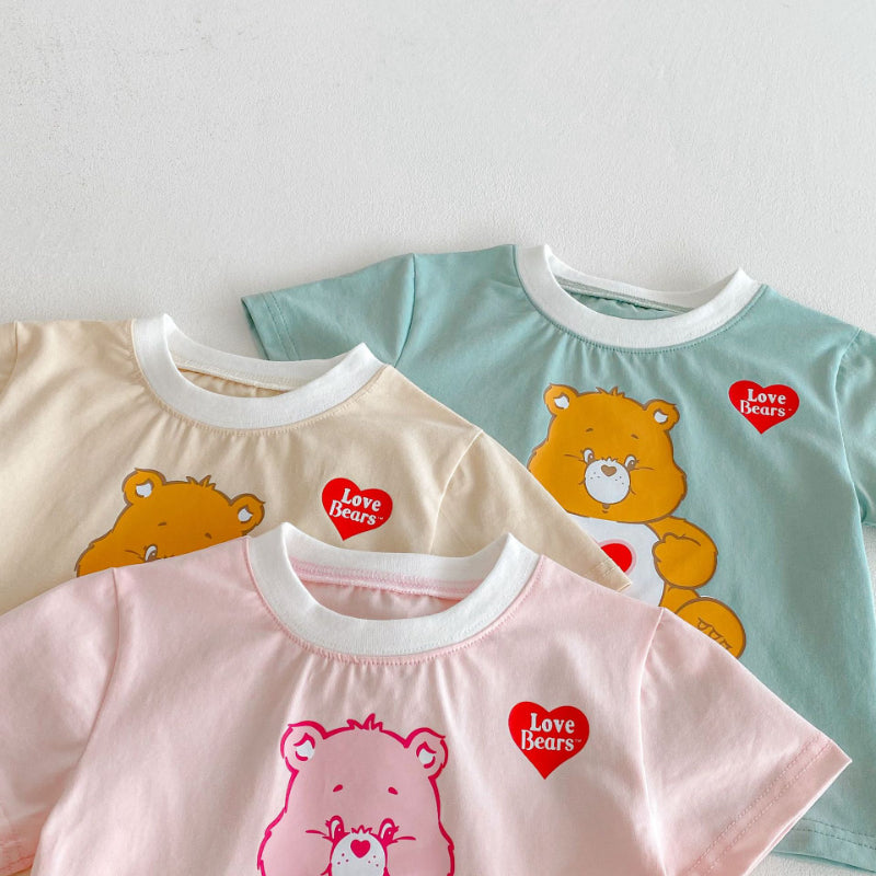 【BABY&KID】夏新作 ハートくまセットアップSK091213