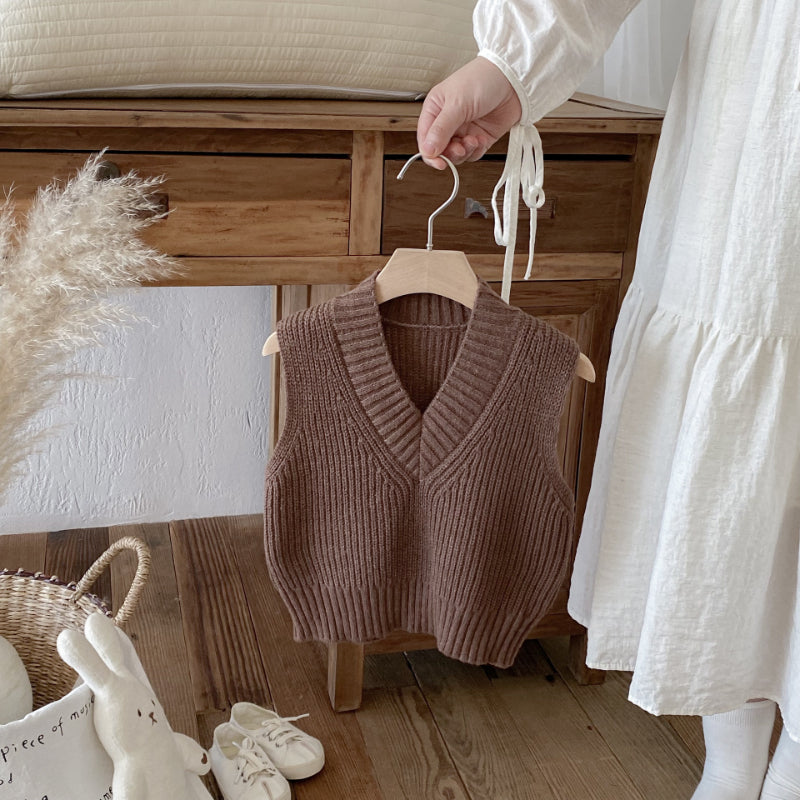 【BABY&KID】VネックレトロニットベストSK092919