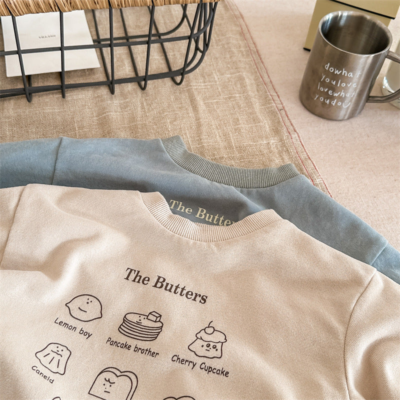 【BABY&KID】パン柄長袖トップスSK102334