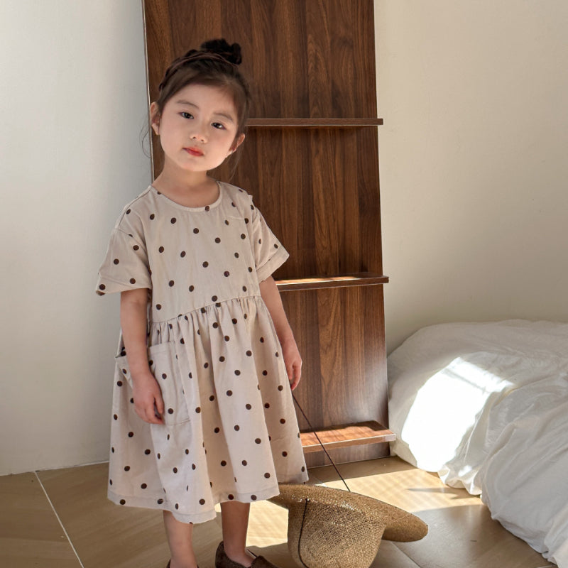 【BABY&KID】夏新作 ノースリーブドットセットアップ、ワンピースSK072109