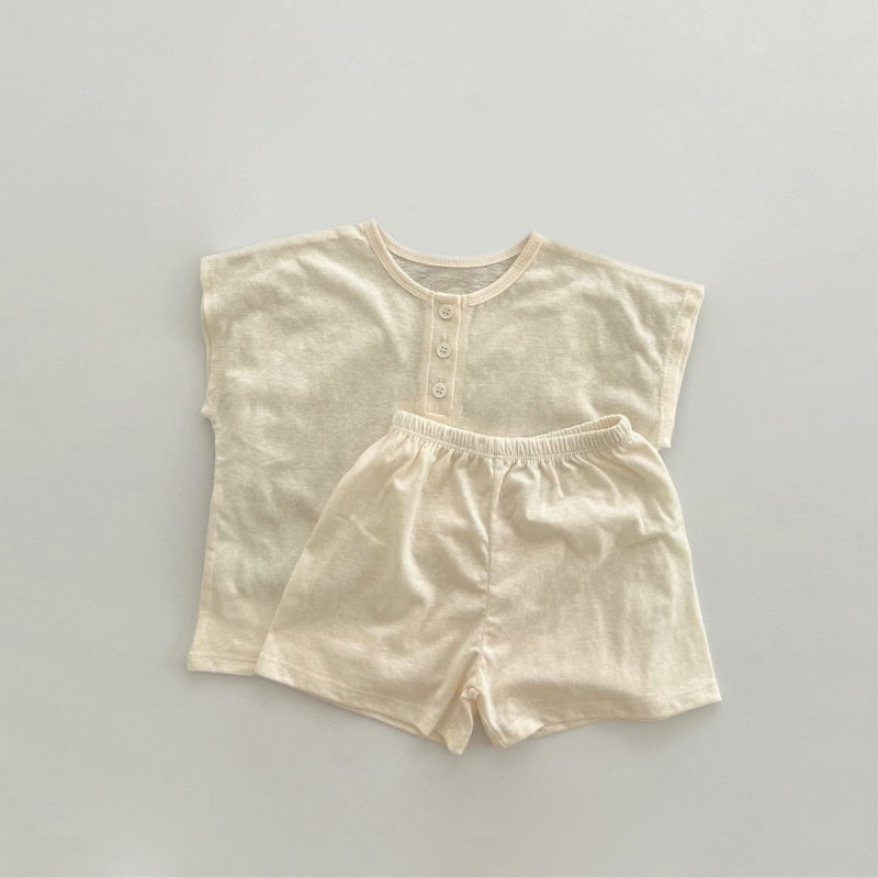 【BABY】夏新作 柔らかコットンセットアップSK080204