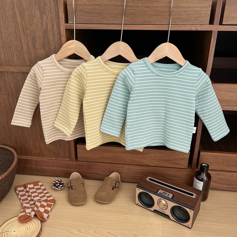 【BABY&KID】ラウンドネックボーダーシャツSK051308