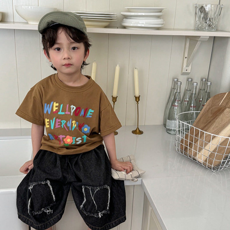 【BABY&KID】夏新作 レタード半袖TシャツSK080514