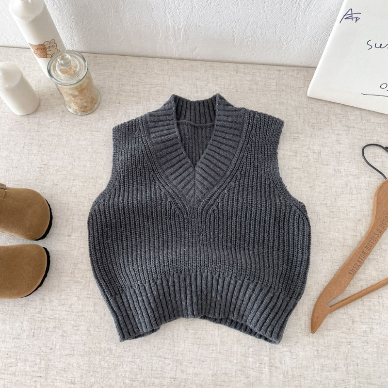 【BABY&KID】VネックレトロニットベストSK092919
