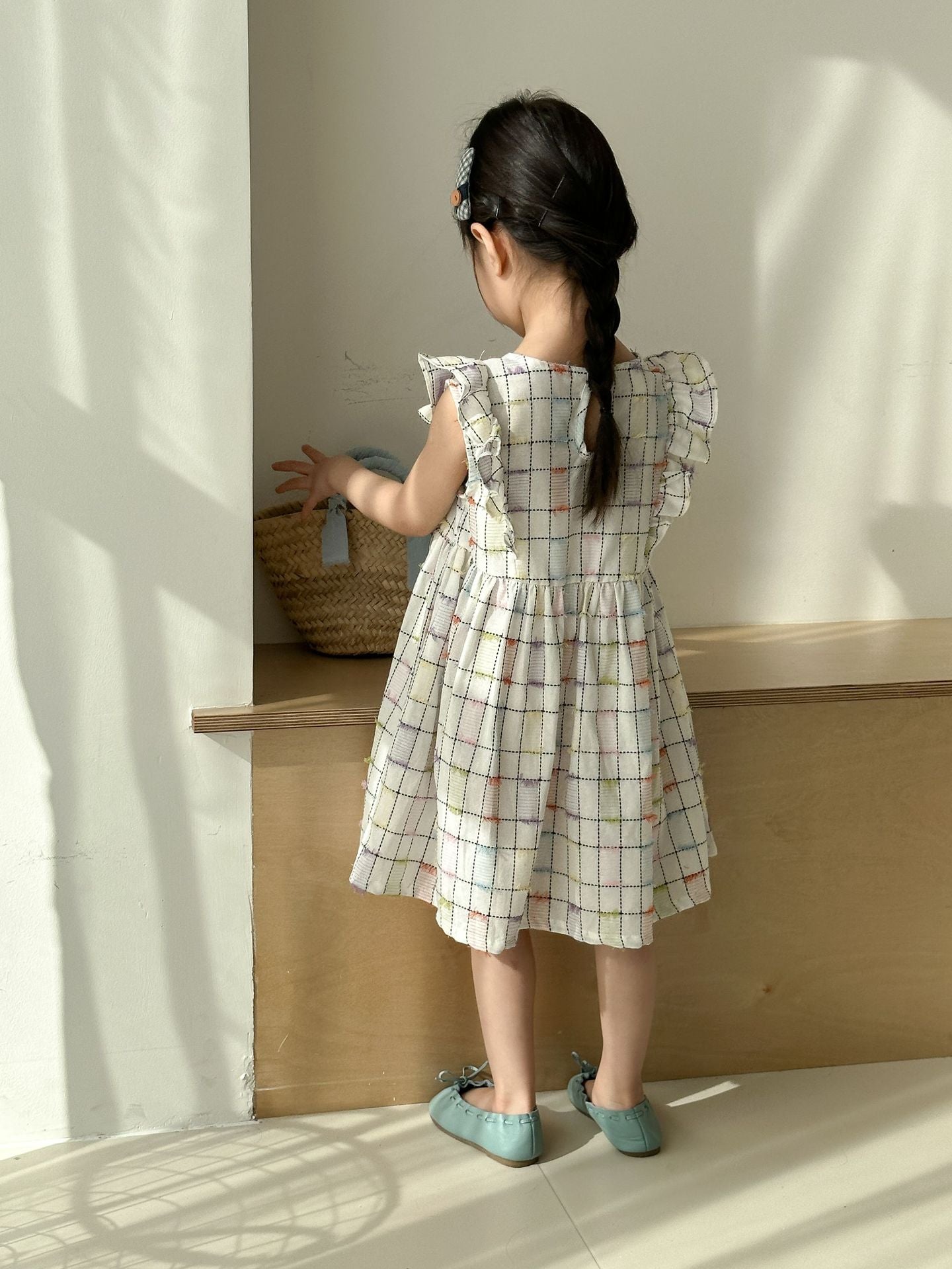 【BABY&KID】夏新作 チェック肩フリルワンピース、セットアップSK063017