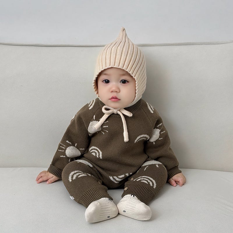 【BABY】 MOON&STAR柄ロンパースSK031610