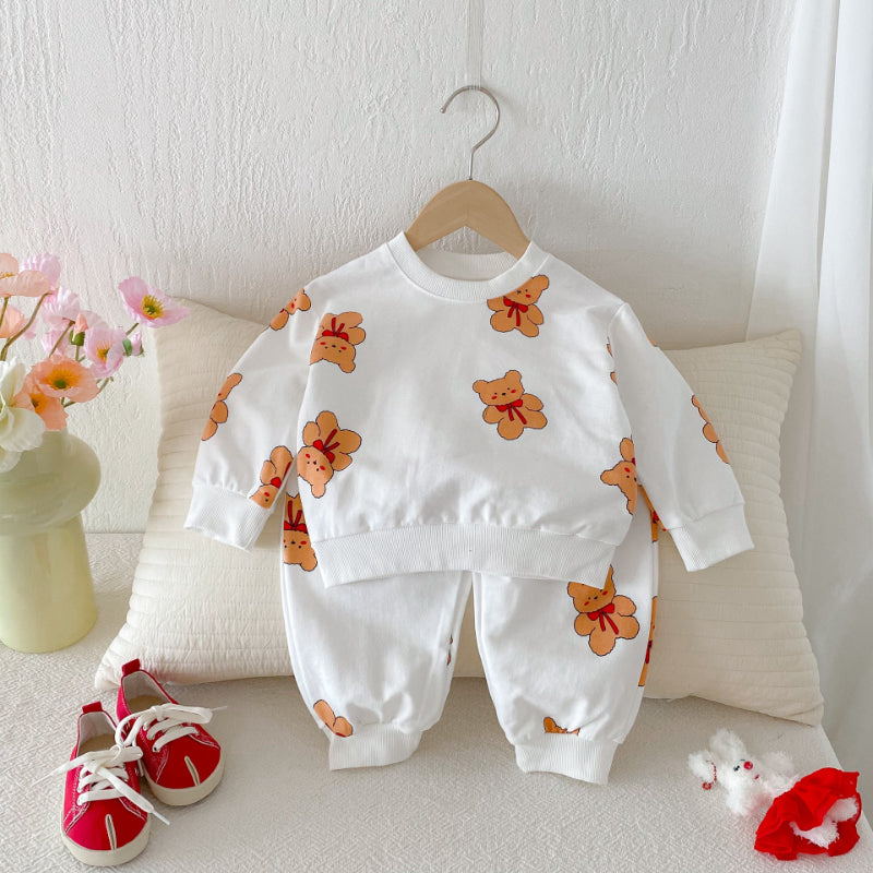 【BABY&KID】かわいいくまプリントセットアップSK092929