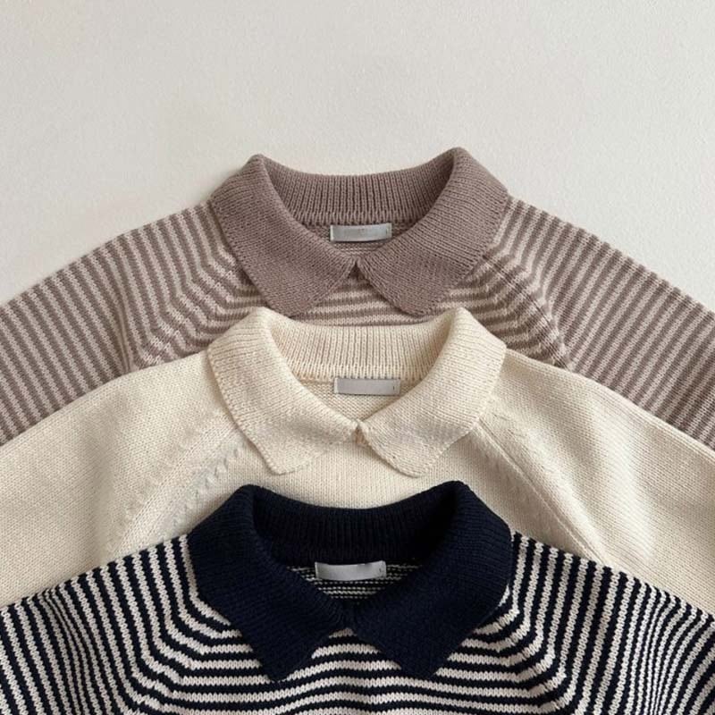 【BABY&KID】無地ORボーダー柄ニットセーター全3色SK11373