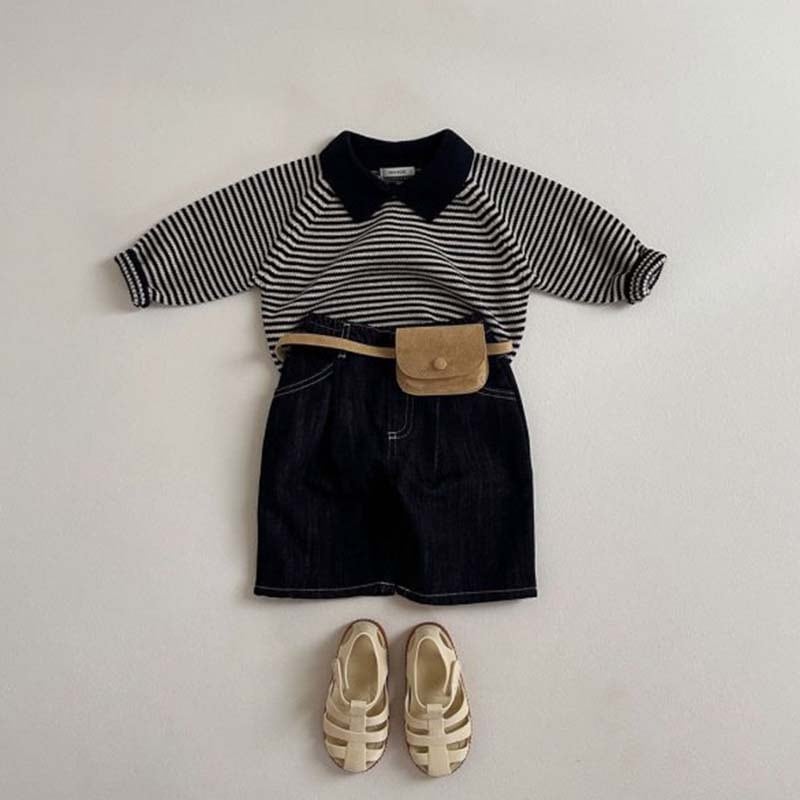 【BABY&KID】無地ORボーダー柄ニットセーター全3色SK11373