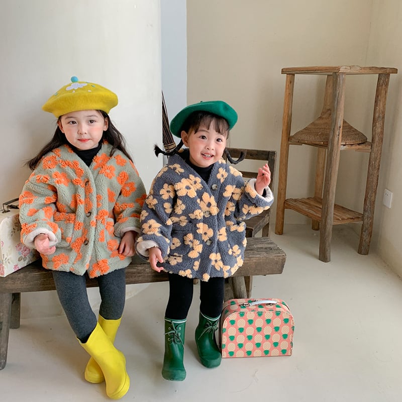 【BABY&KID】冬新作韓国風さわやか花柄アウターSK11394