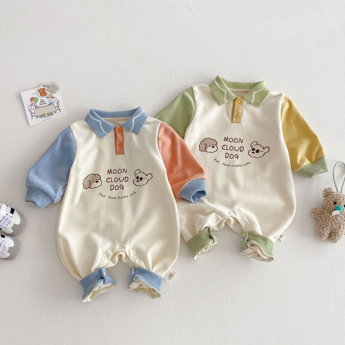【BABY】MOON CLOUD DOGロンパースSK030714