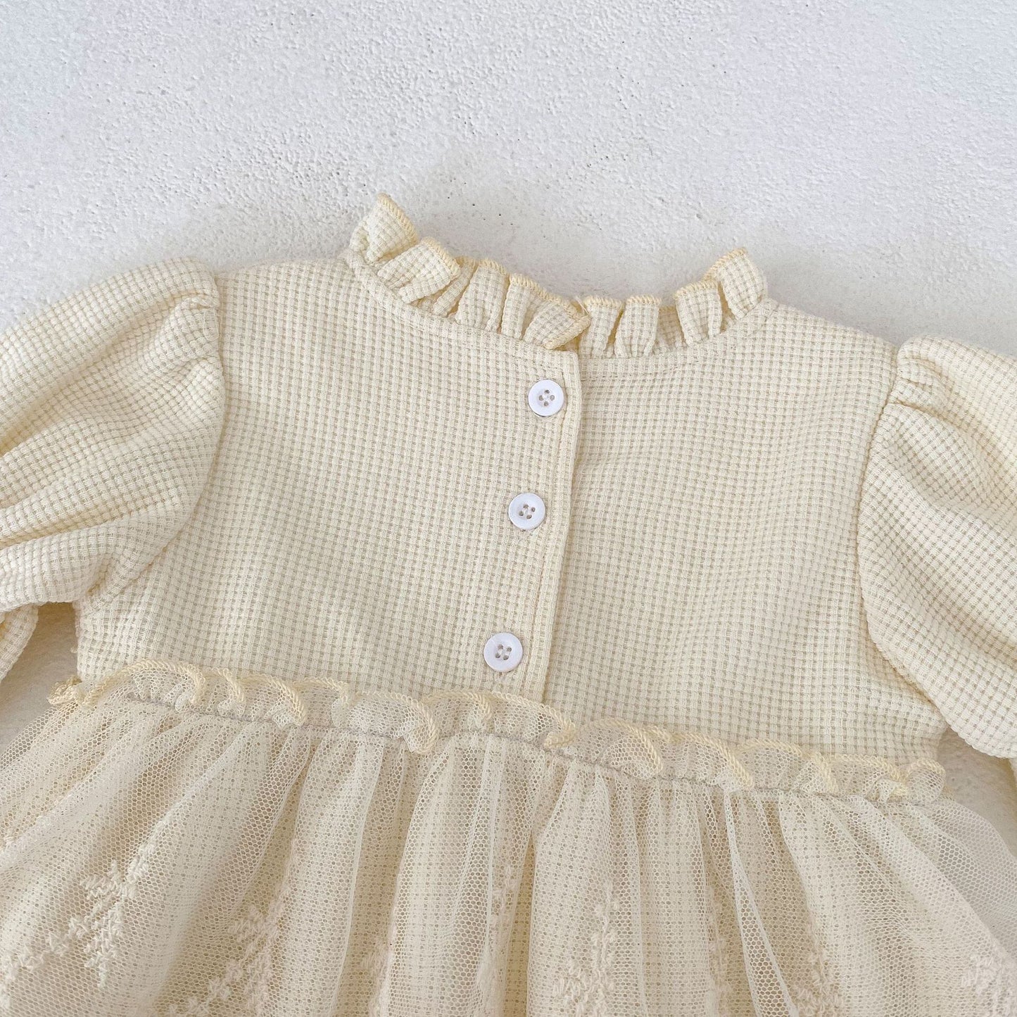 【BABY】ワッフルレースフリルロンパースSK11382