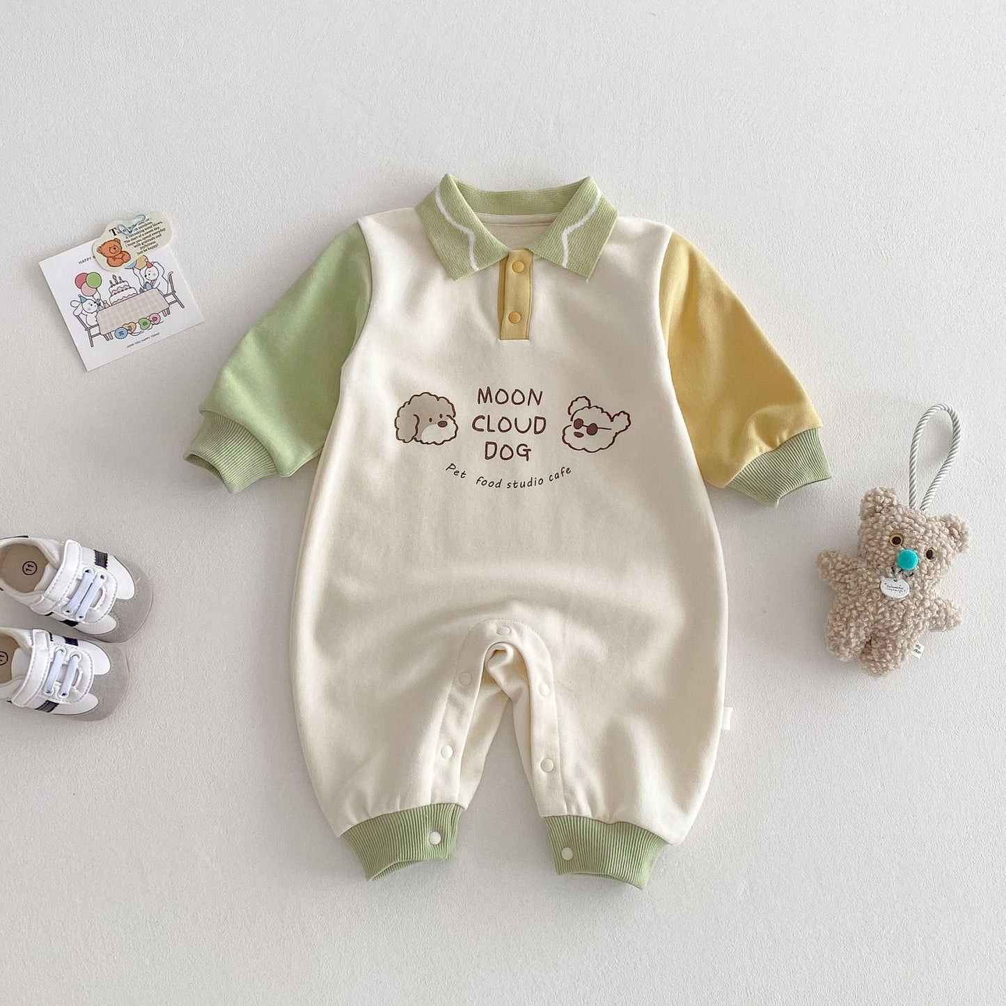 【BABY】MOON CLOUD DOGロンパースSK030714