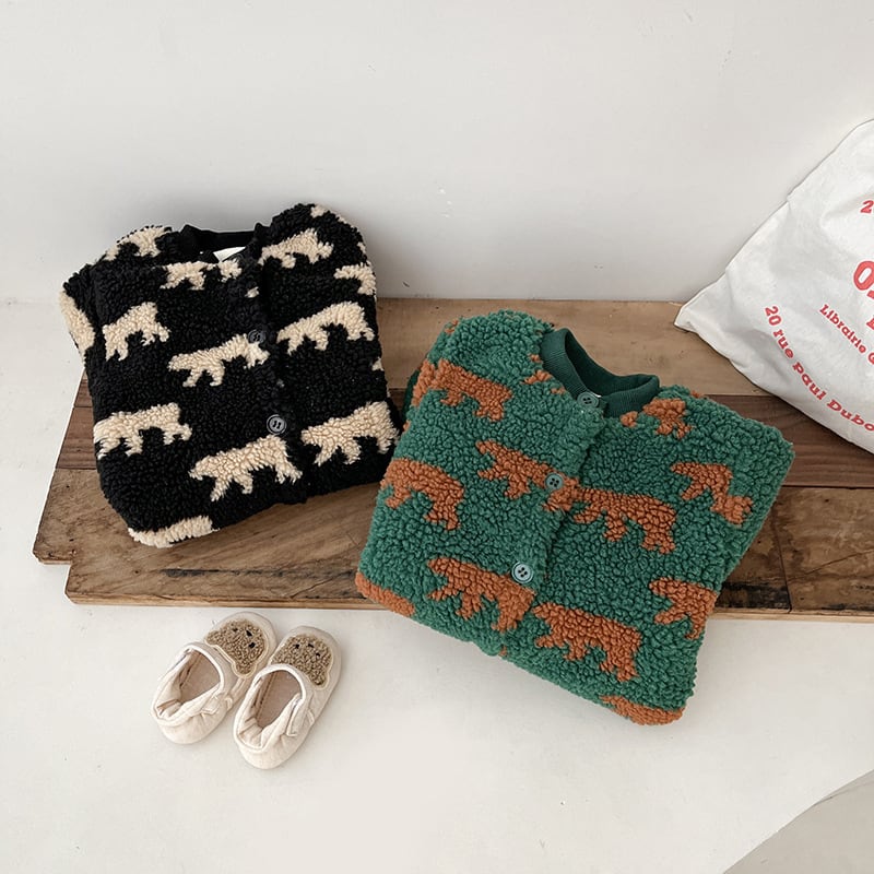 【BABY&KID】冬新作カートゥーン柄もふもふオールインワン 全2色SK11331