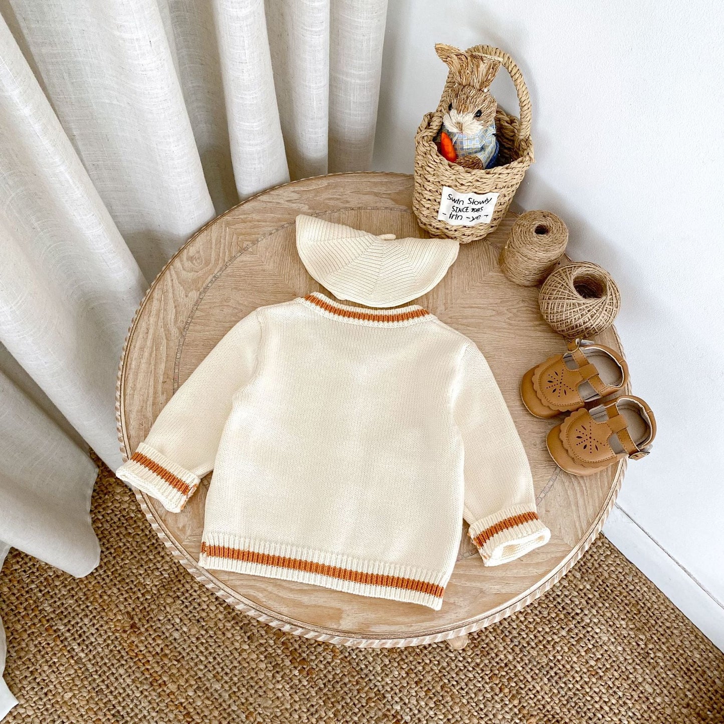 【BABY】クマ刺繡可愛いカーディガンSK051608
