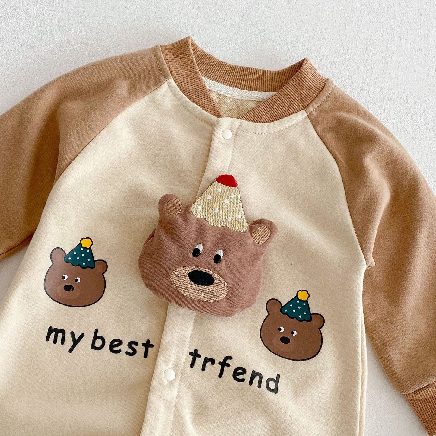 【BABY】my best friend熊さんロンパースSK030712