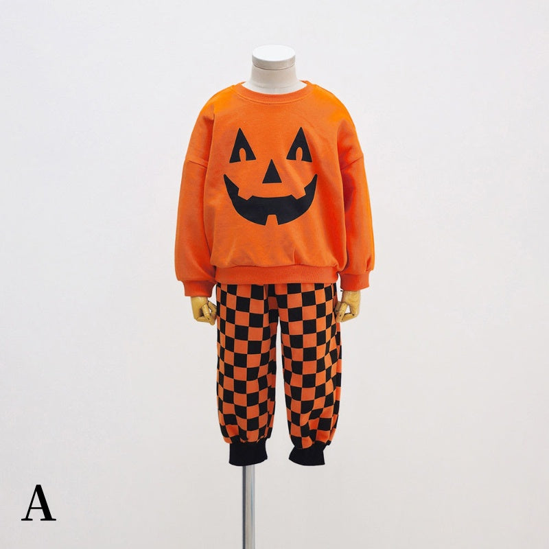 【BABY&KID】かぼちゃ風キッズセットアップSK101716