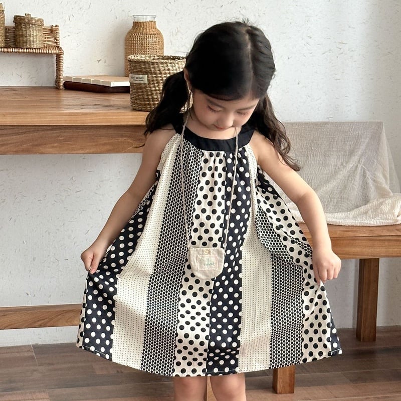 【BABY&KID】夏新作 オシャレドットセットアップ、ワンピースSK0631012