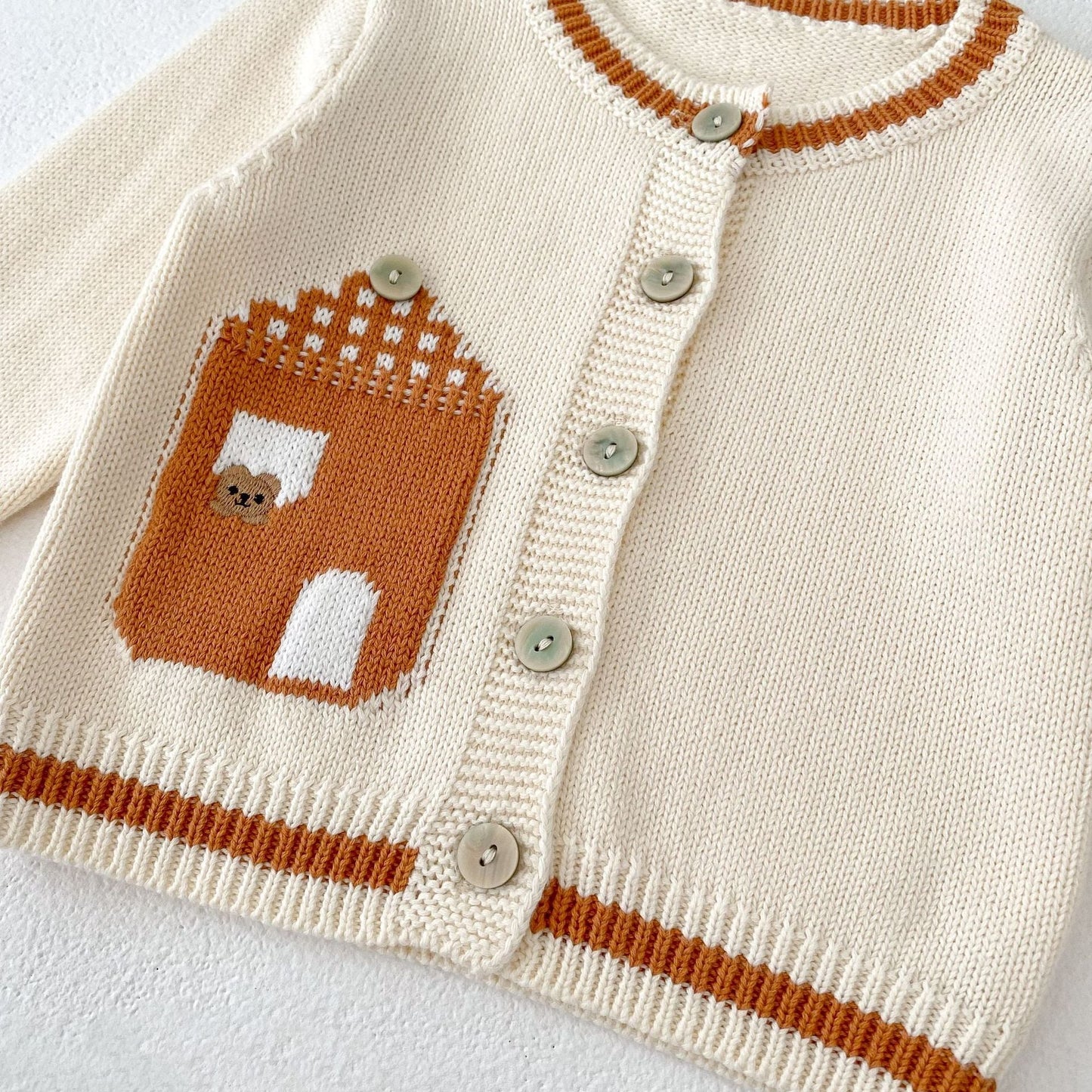【BABY】クマ刺繡可愛いカーディガンSK051608