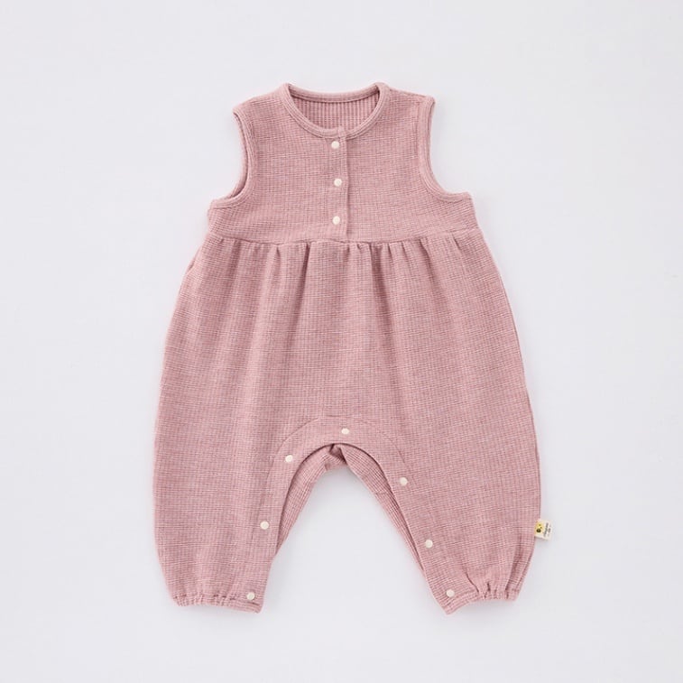 【BABY】可愛いピンク花柄ロンパース、サロペットSK051601