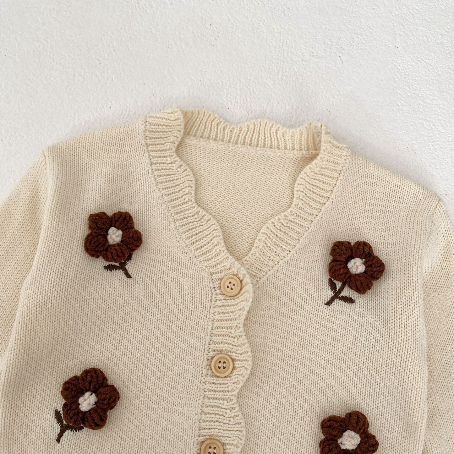 【BABY】フラワー刺繡可愛いカーディガンSK051302