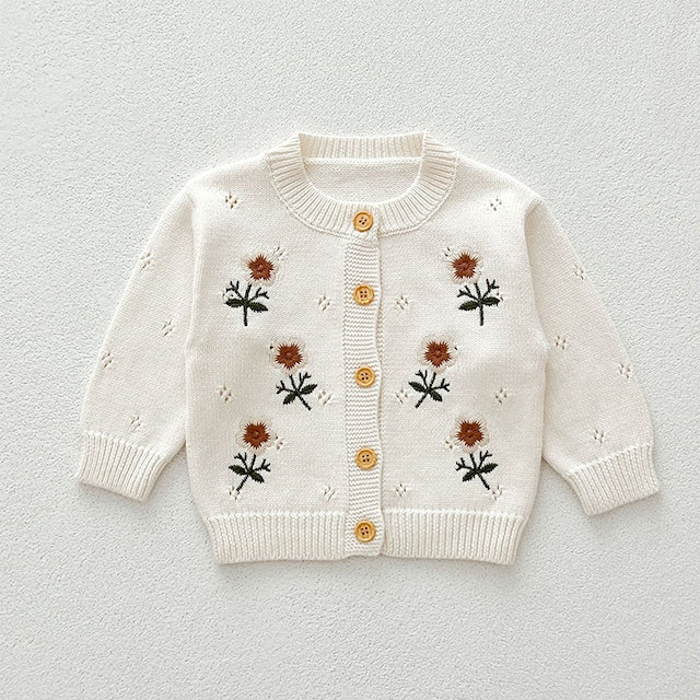 【BABY】花柄刺繍カーディガンorロンパースSK031507