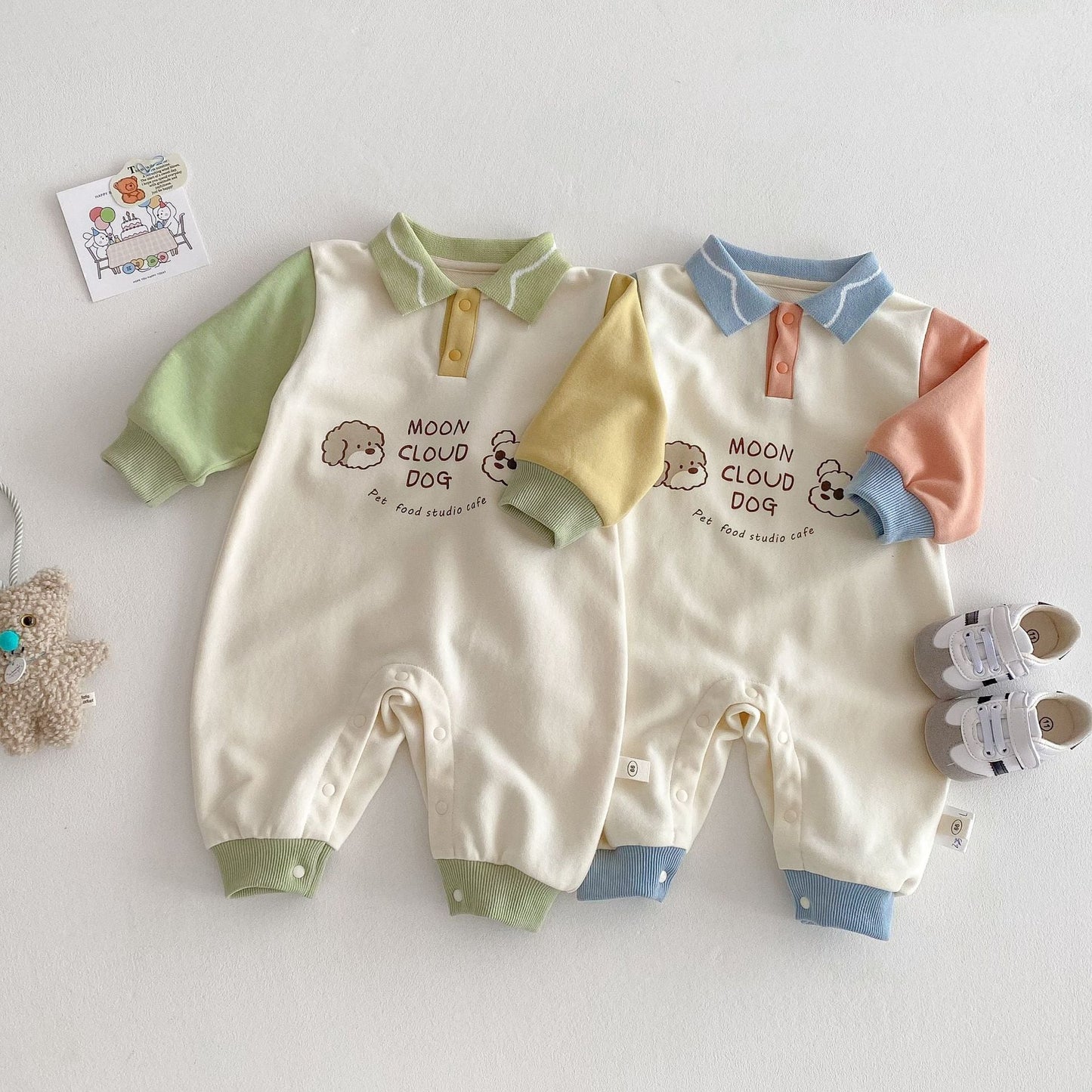 【BABY】MOON CLOUD DOGロンパースSK030714