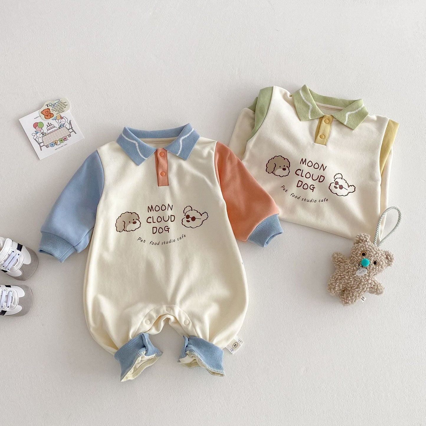【BABY】MOON CLOUD DOGロンパースSK030714