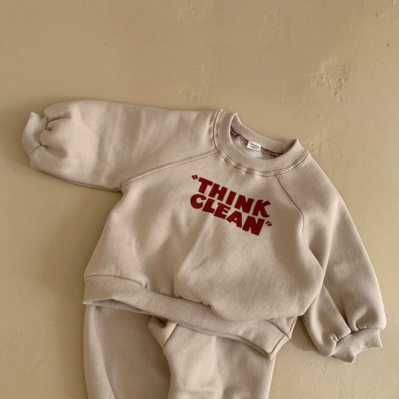 【BABY&KID】冬新作起毛英字プリントセットアップ 全2色SK11332