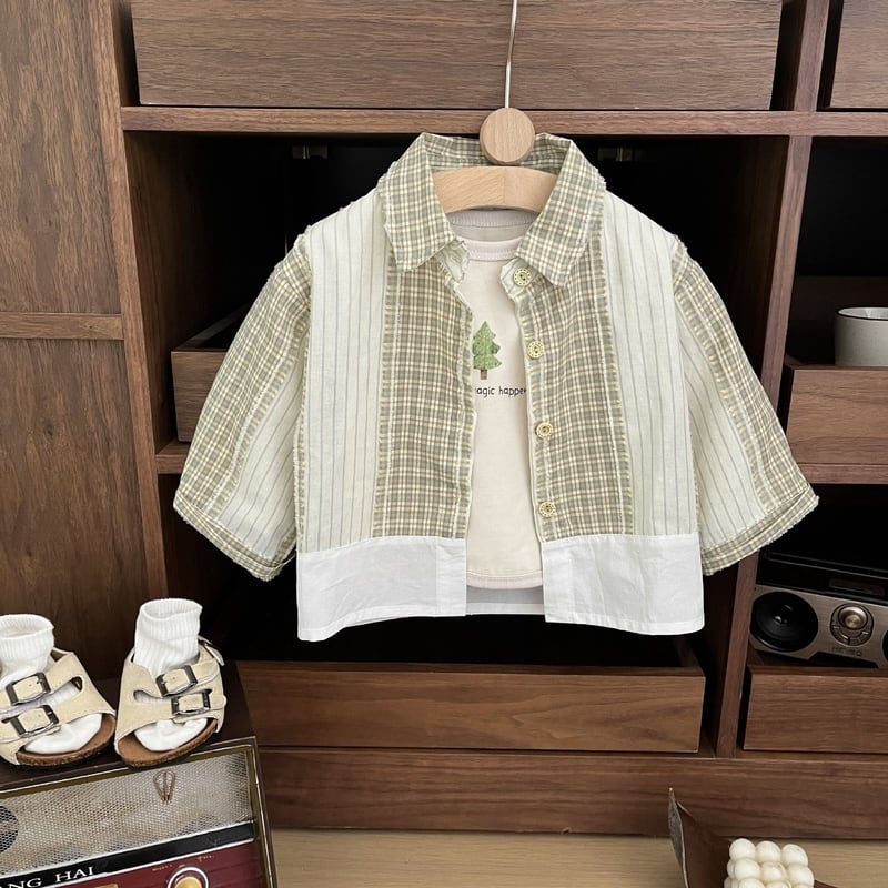 【BABY&KID】オシャレチェックトップスSK051401