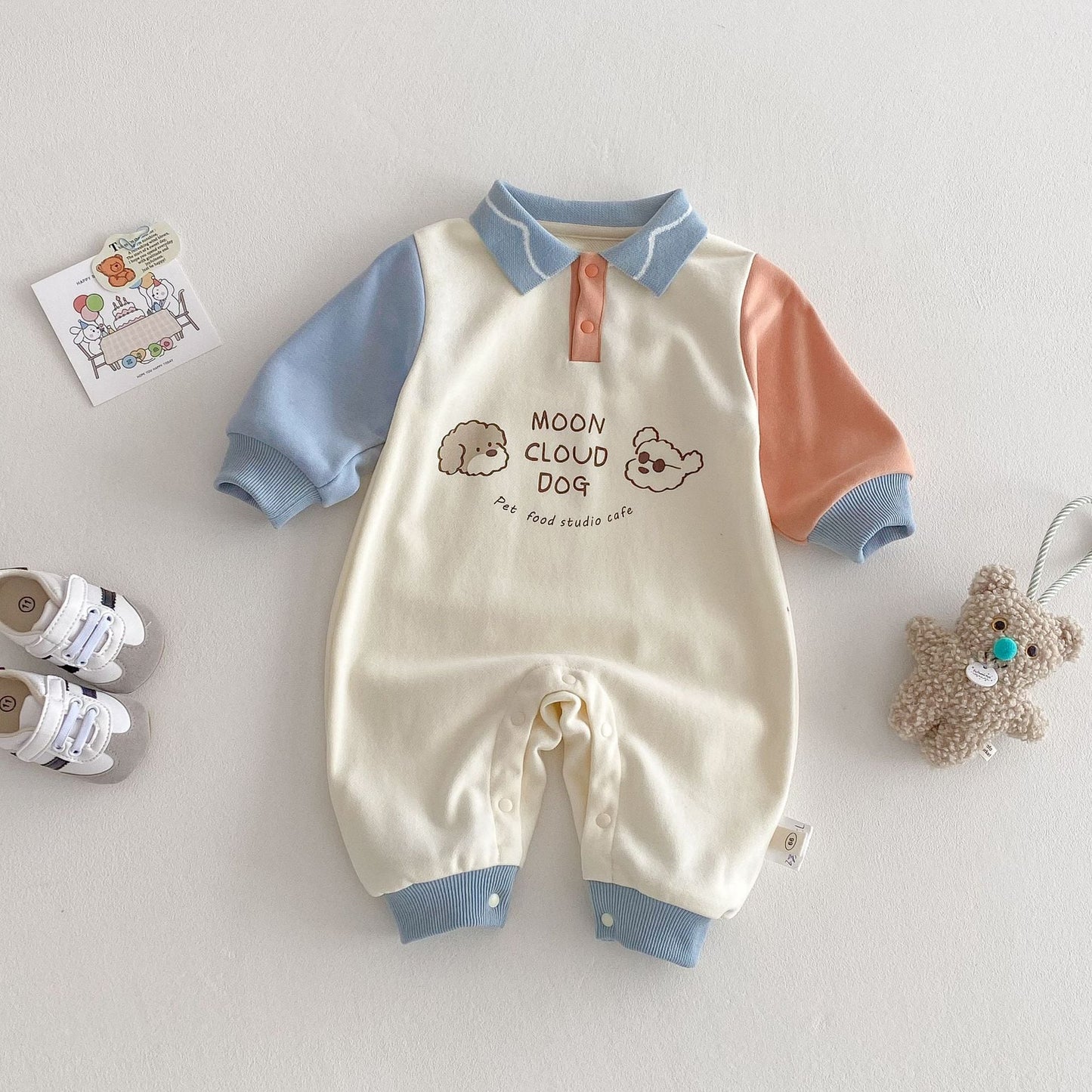 【BABY】MOON CLOUD DOGロンパースSK030714