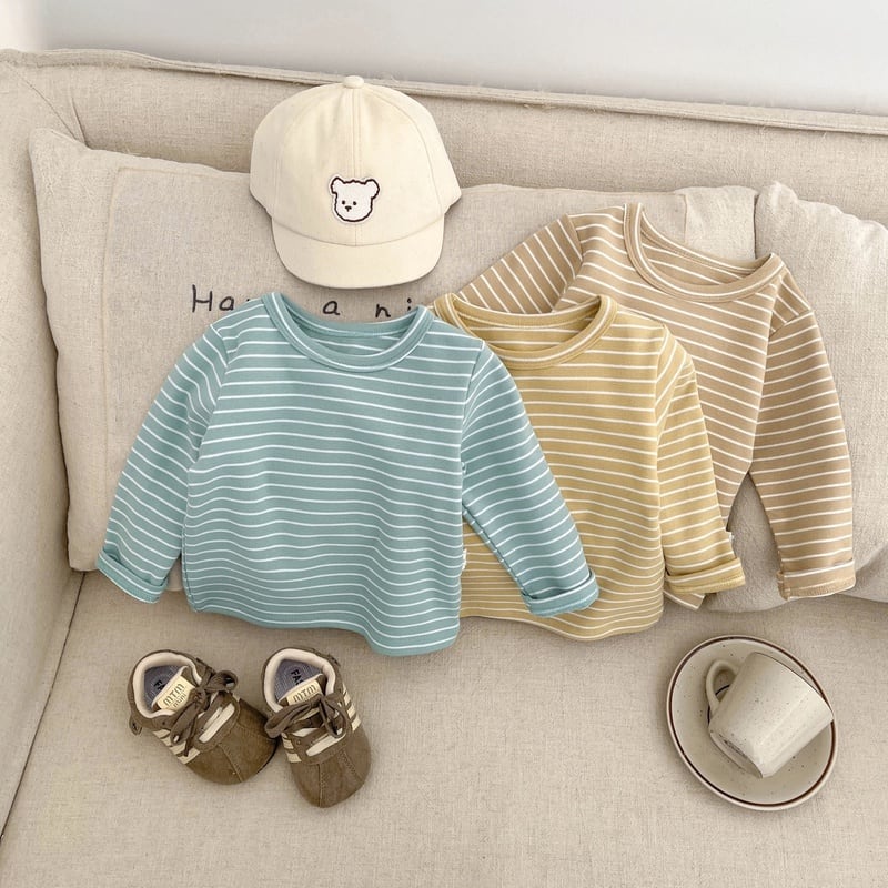 【BABY&KID】ラウンドネックボーダーシャツSK051308