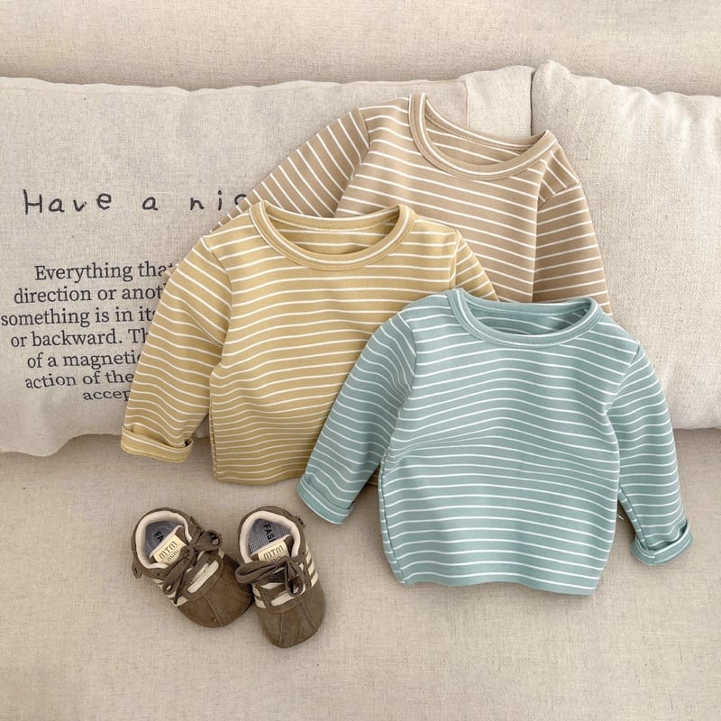 【BABY&KID】ラウンドネックボーダーシャツSK051308