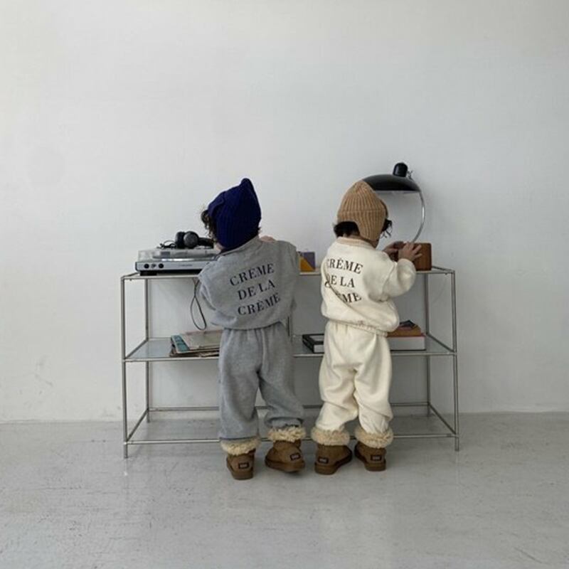 【BABY&KID】冬新作韓国風カジュアル英字セットアップSK11380