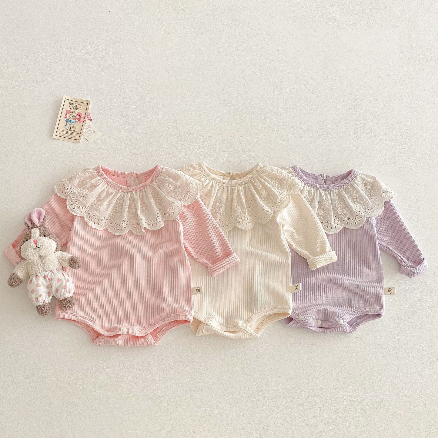 【BABY】パステルカラーリブロンパースSK030716