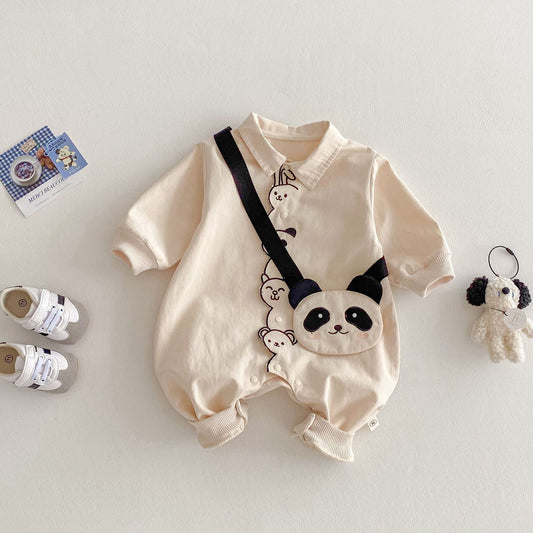 【BABY】アニマル刺繡可愛いロンパースSK031505
