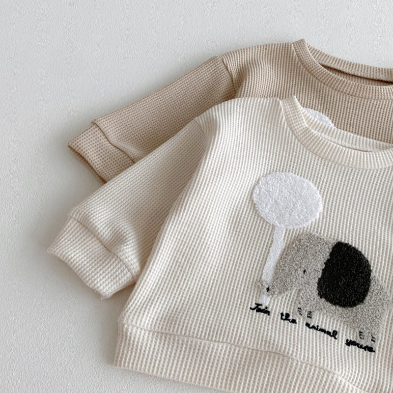 【BABY&KID】ぞうワッフルセットアップSK092717
