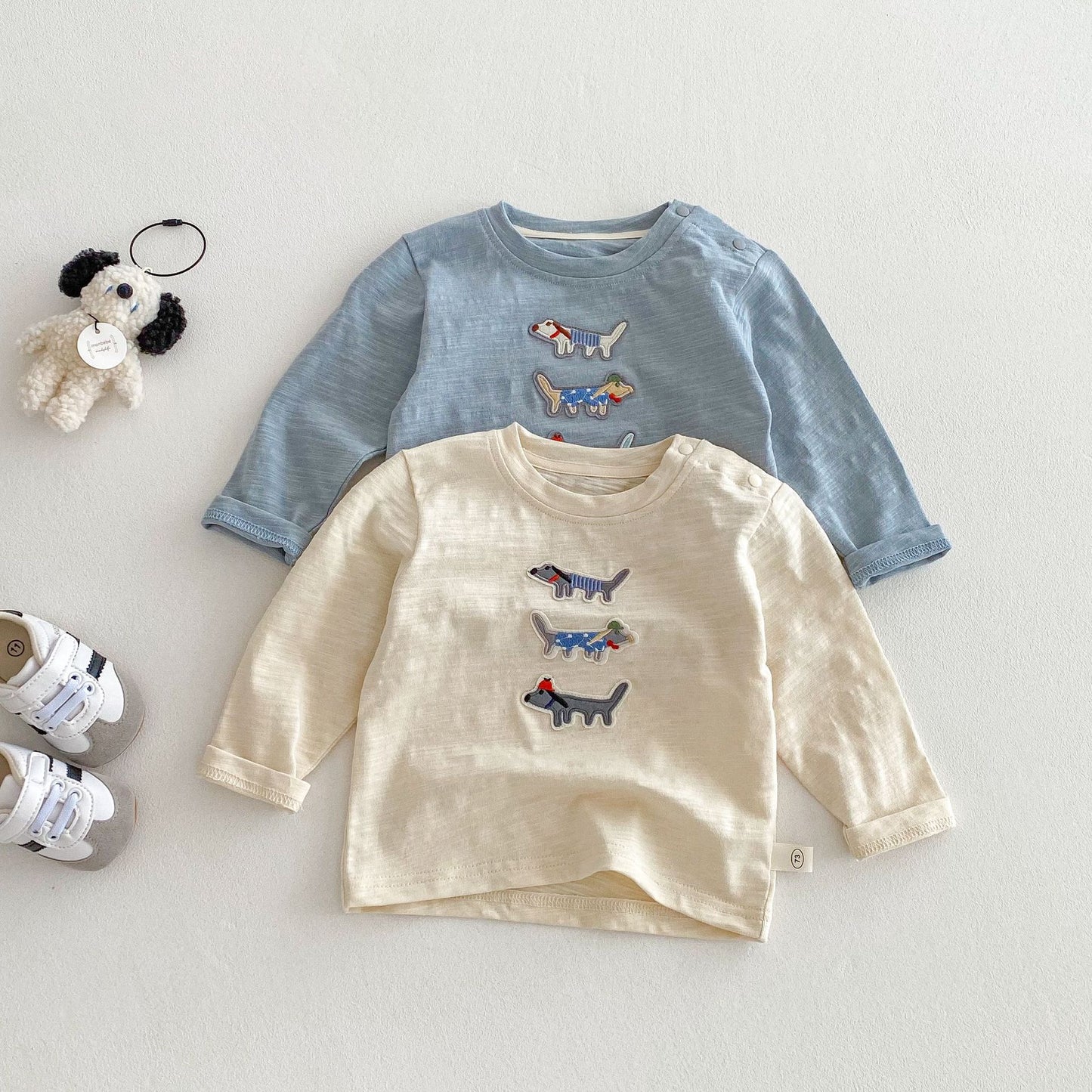 【BABY&KID】犬ロゴ長袖シャツSK030719