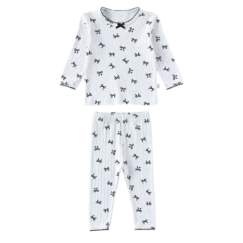 【BABY&KID】北欧風ハート、蝶結びセットアップSK101331
