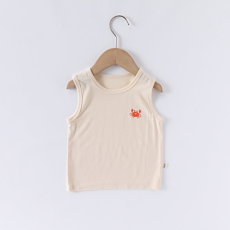 【BABY】夏新作 北欧風 キャラクタープリントノースリーブTシャツSK091306