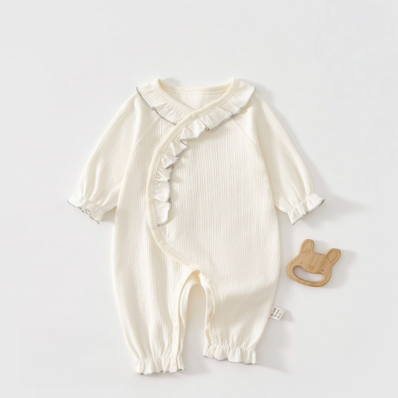 【BABY】北欧風フリルやわらかカバーオールSK102611