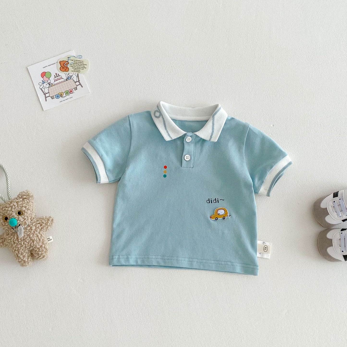 【BABY&KID】夏新作 車柄POLOシャツSK062323