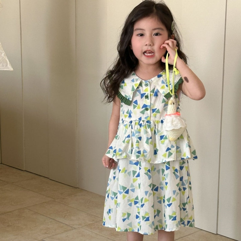 【BABY&KID】夏新作 ドーパミンセットアップ、ワンピースSK063023