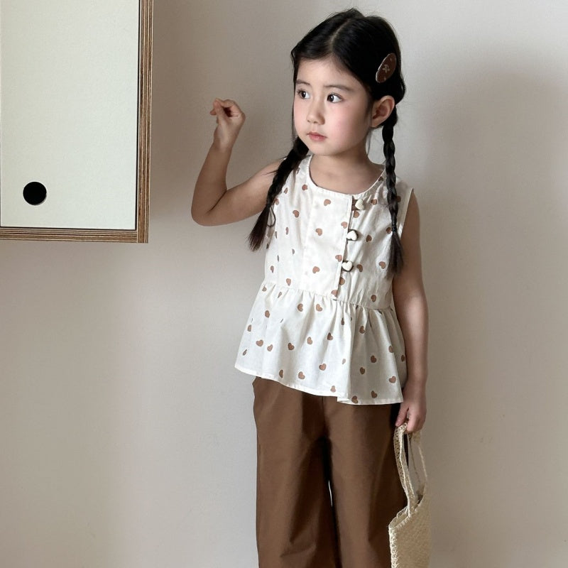 【BABY&KID】夏新作 カジュアルブラウン系セットアップSK063018